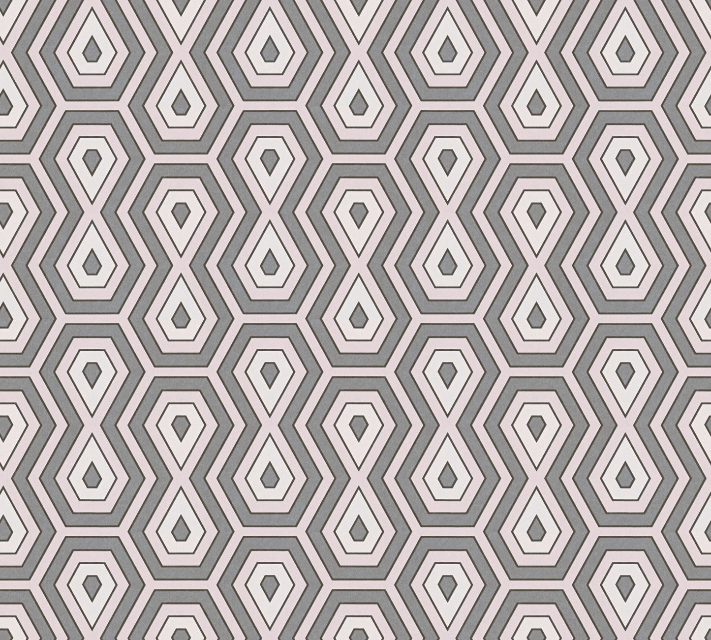Architects Paper Jungle Chic Geometrische Vliestapete Grau Rosa Weiß 10,05 m x 0,53 m