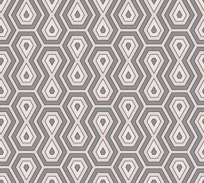 Architects Paper Jungle Chic Geometrische Vliestapete Grau Rosa Weiß 10,05 m x 0,53 m