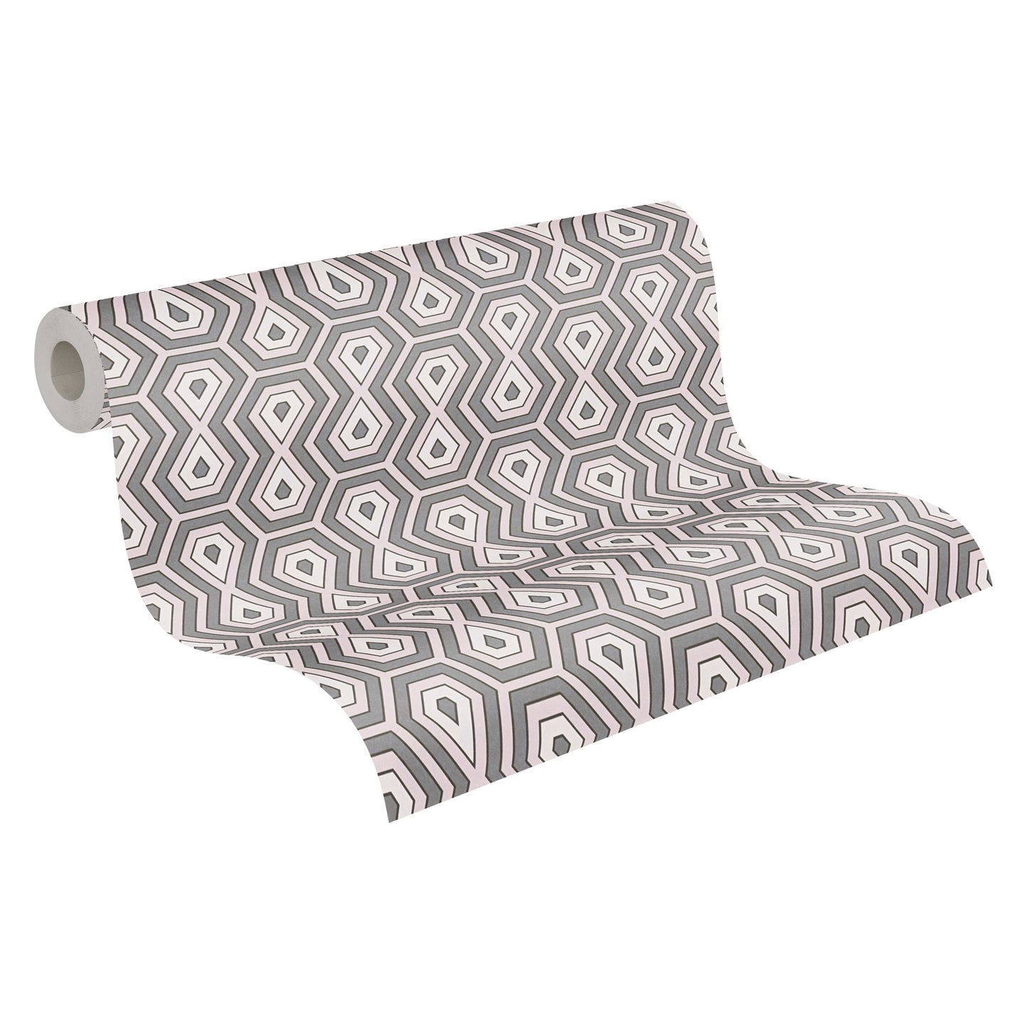 Architects Paper Jungle Chic Geometrische Vliestapete Grau Rosa Weiß 10,05 m x 0,53 m