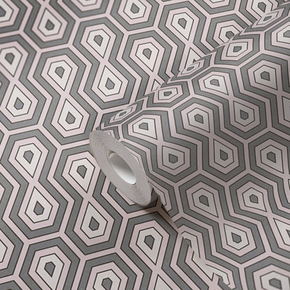 Architects Paper Jungle Chic Geometrische Vliestapete Grau Rosa Weiß 10,05 m x 0,53 m