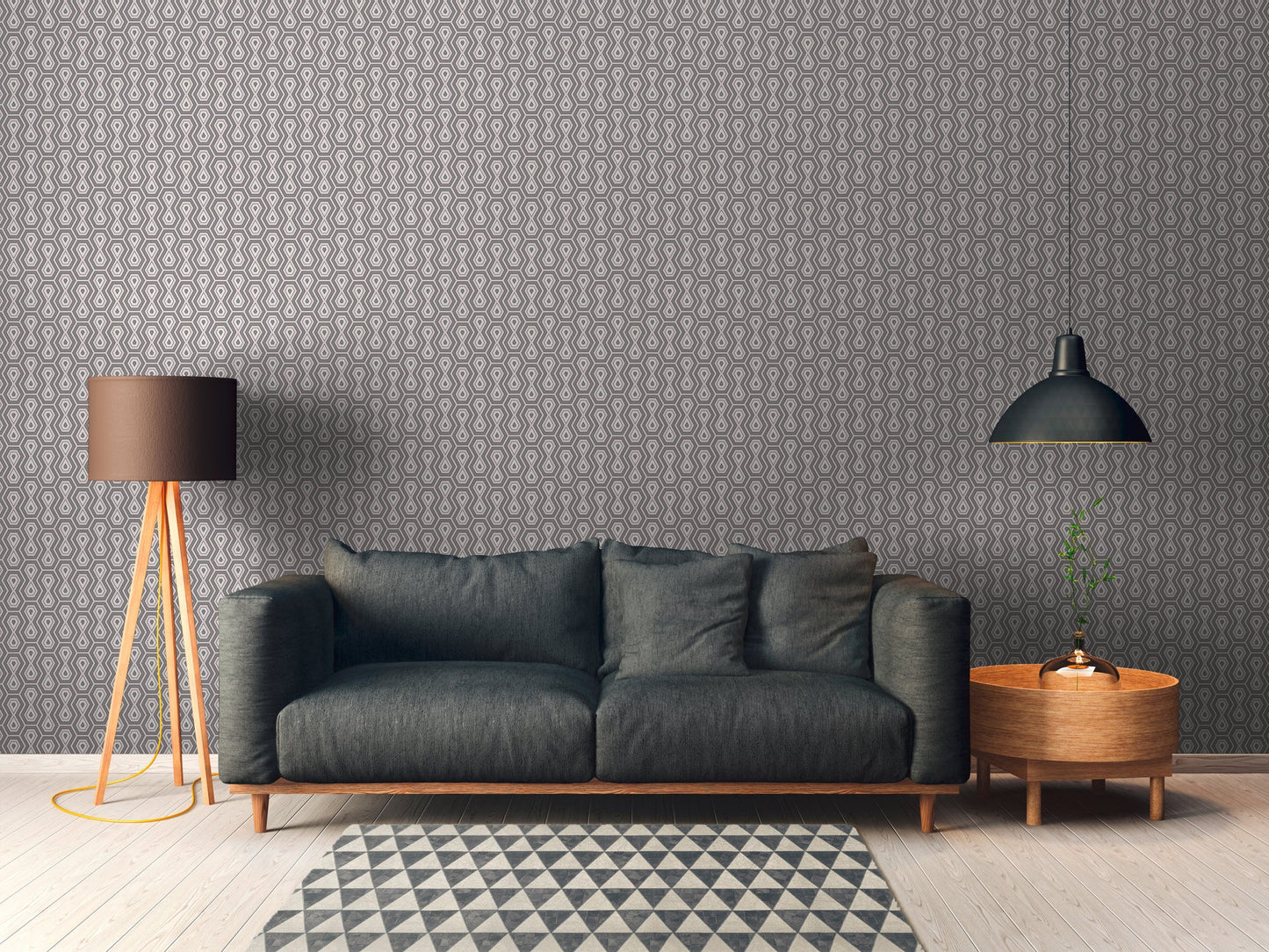 Architects Paper Jungle Chic Geometrische Vliestapete Grau Rosa Weiß 10,05 m x 0,53 m
