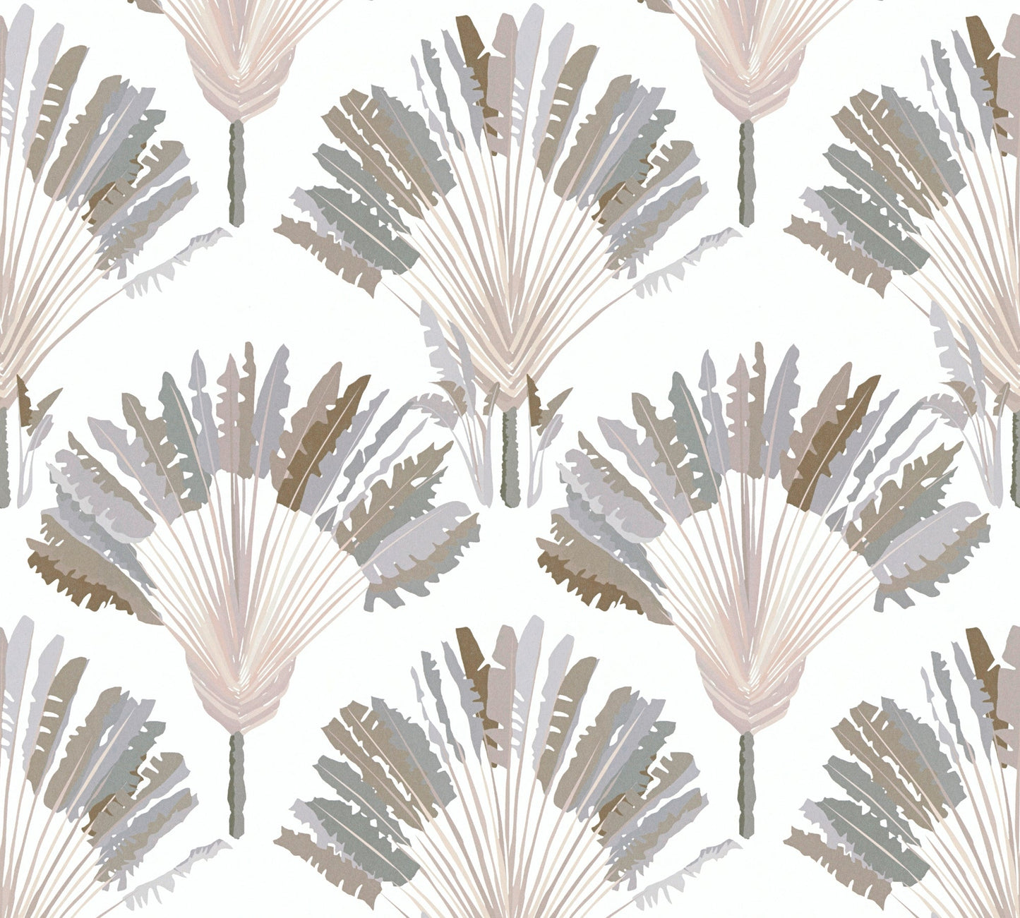 Architects Paper Jungle Chic Palmen Vliestapete Weiß Grau Braun 10,05 m x 0,53 m