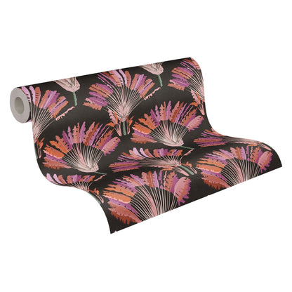 Architects Paper Jungle Chic Palmen Vliestapete Schwarz Rosa Orange Lila 10,05 m x 0,53 m