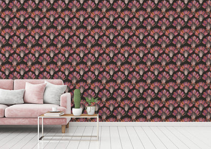 Architects Paper Jungle Chic Palmen Vliestapete Schwarz Rosa Orange Lila 10,05 m x 0,53 m