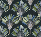 Architects Paper Jungle Chic Palmen Vliestapete Schwarz Grün Blau Grau 10,05 m x 0,53 m