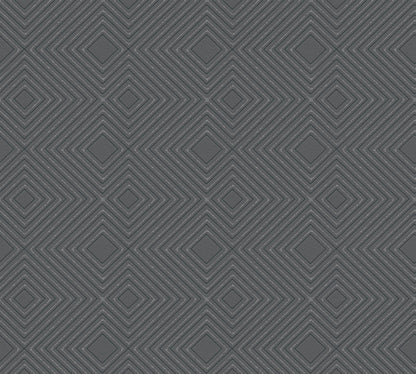 Attractive Geometrische Vliestapete Schwarz 10,05 m x 0,53 m