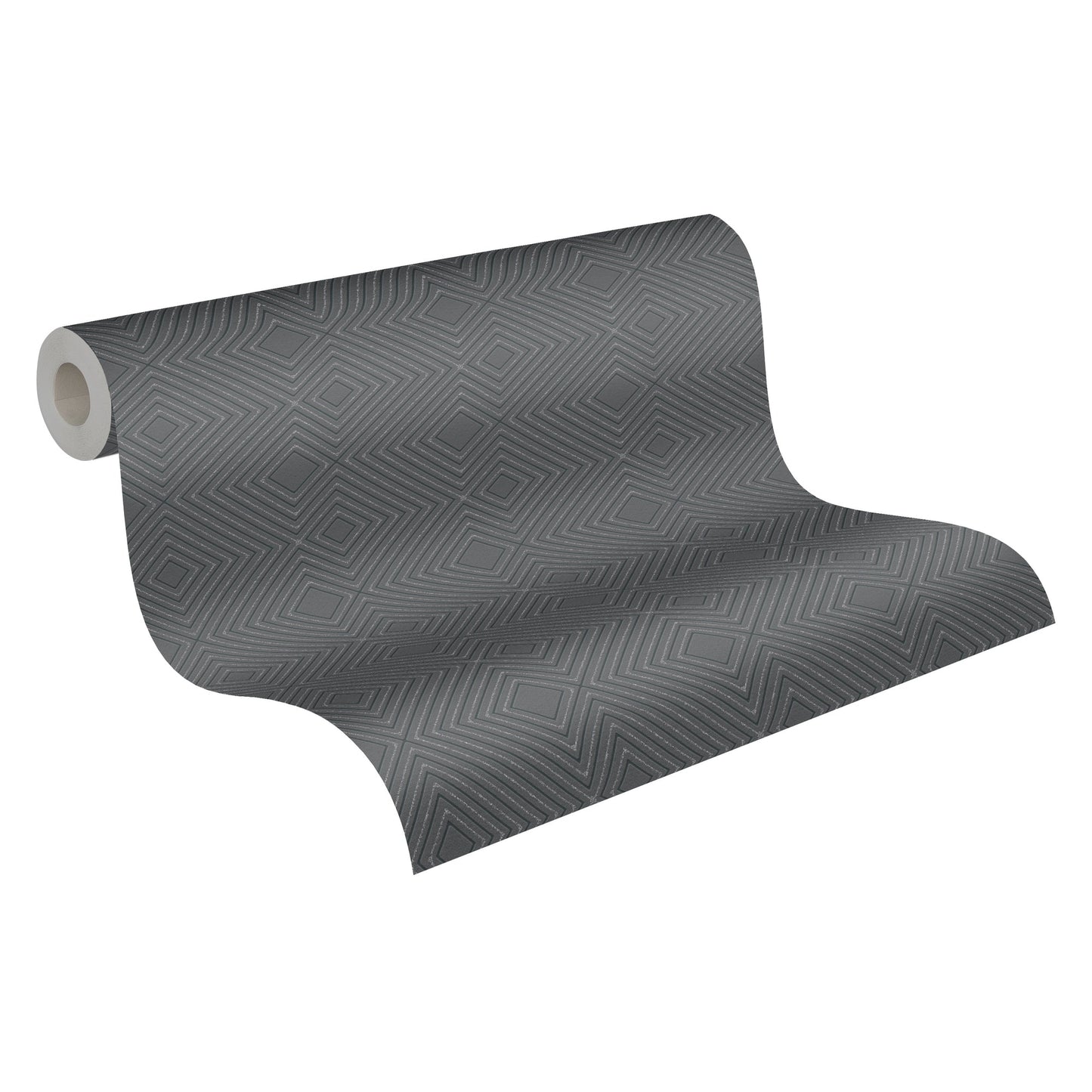 Attractive Geometrische Vliestapete Schwarz 10,05 m x 0,53 m