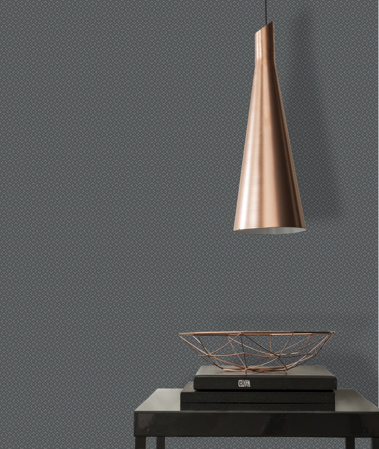 Attractive Geometrische Vliestapete Schwarz 10,05 m x 0,53 m