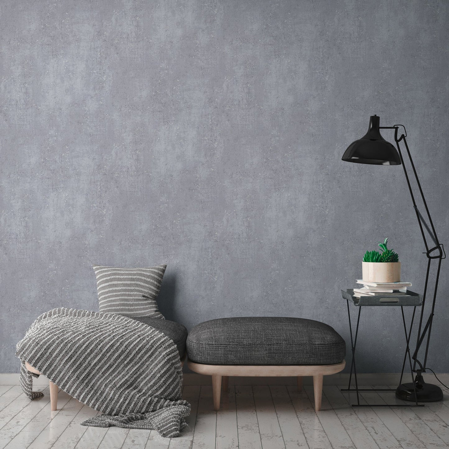 Greyvolution Vinyl-Vliestapete Grau 10,05 m x 0,53 m