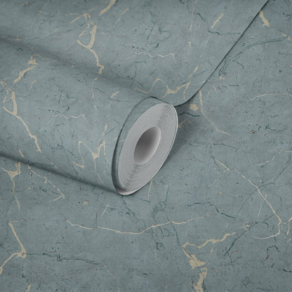 Livingwalls Alena St. Petersburg Vinyl-Vliestapete Blau Beige 10,05 m x 0,53 m