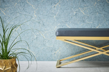 Livingwalls Alena St. Petersburg Vinyl-Vliestapete Blau Beige 10,05 m x 0,53 m