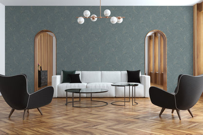 Livingwalls Alena St. Petersburg Vinyl-Vliestapete Blau Beige 10,05 m x 0,53 m