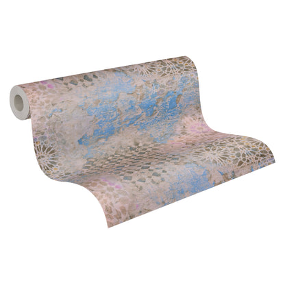 Livingwalls Antonio Barcelona Vinyl-Vliestapete Beige Blau Grau 10,05 m x 0,53 m