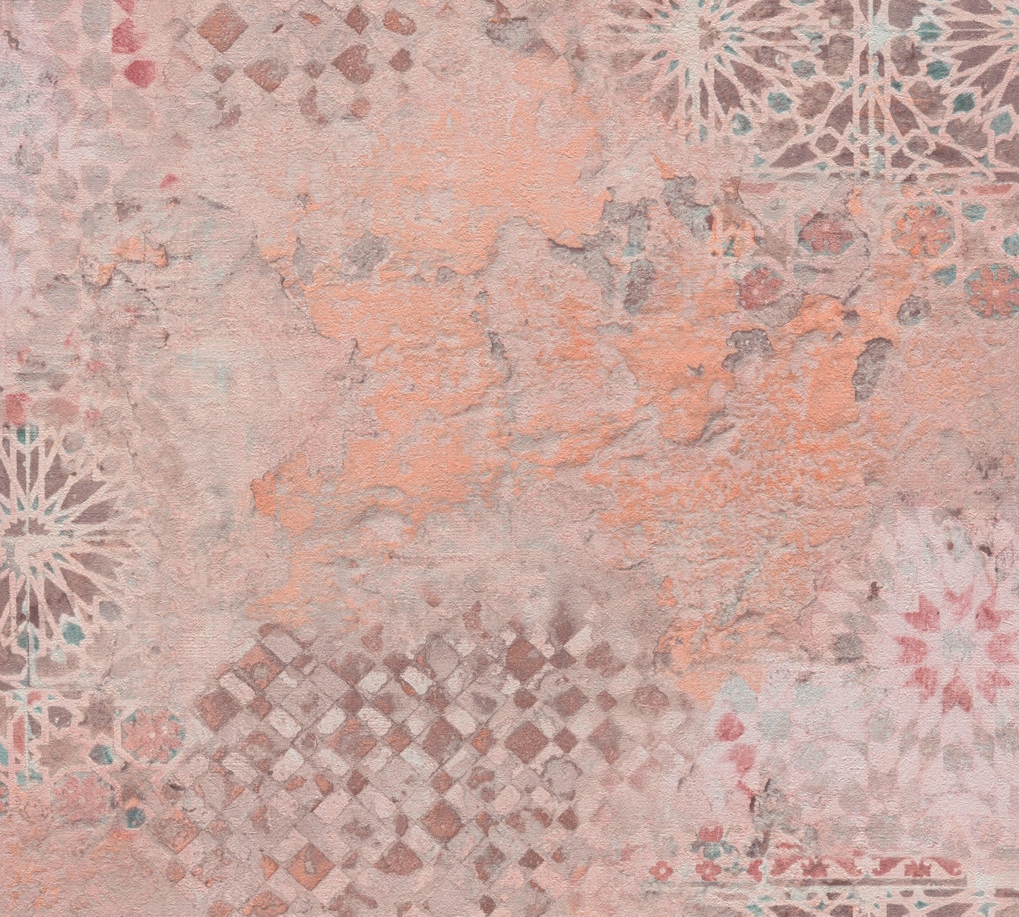 Livingwalls Antonio Barcelona Vinyl-Vliestapete Orange Beige Rot 10,05 m x 0,53 m