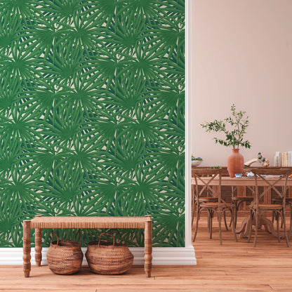Livingwalls Said Marrakesch Vinyl-Vliestapete Grün Weiß 10,05 m x 0,53 m