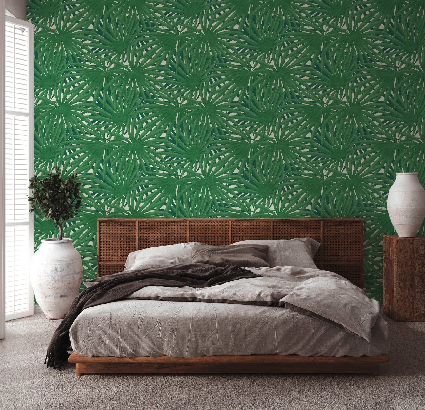 Livingwalls Said Marrakesch Vinyl-Vliestapete Grün Weiß 10,05 m x 0,53 m