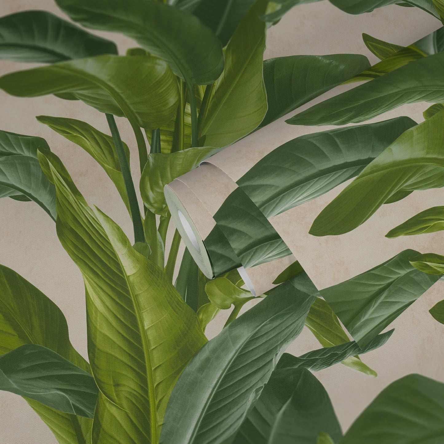 Livingwalls Antonio Barcelona Vinyl-Vliestapete Grün Creme 10,05 m x 0,53 m