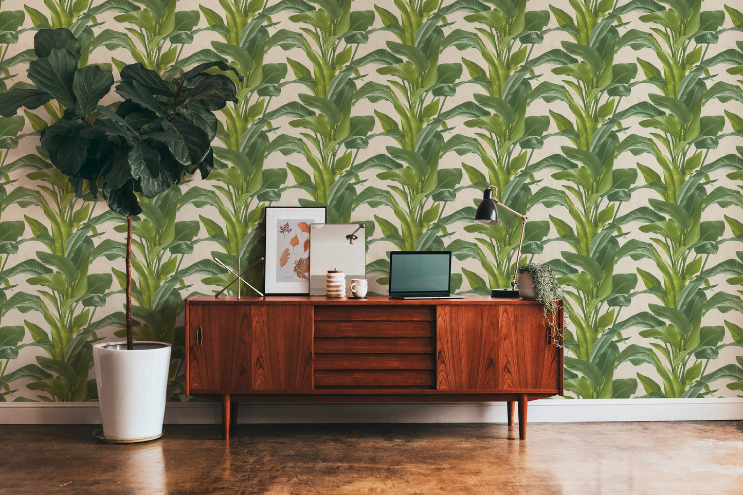 Livingwalls Antonio Barcelona Vinyl-Vliestapete Grün Creme 10,05 m x 0,53 m