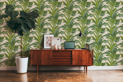 Livingwalls Antonio Barcelona Vinyl-Vliestapete Grün Creme 10,05 m x 0,53 m