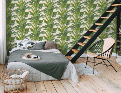 Livingwalls Antonio Barcelona Vinyl-Vliestapete Grün Creme 10,05 m x 0,53 m