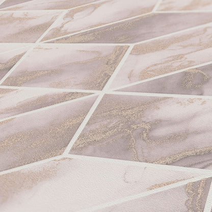 Livingwalls Alena St. Petersburg Vinyl-Vliestapete Rosa Gold Weiß 10,05 m x 0,53 m