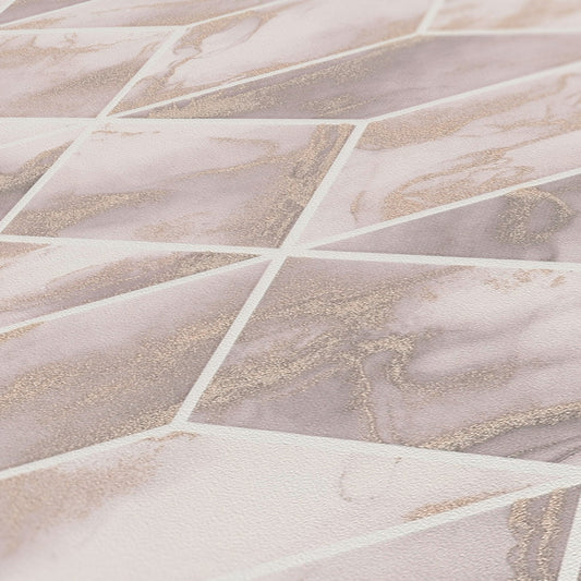Livingwalls Alena St. Petersburg Vinyl-Vliestapete Rosa Gold Weiß 10,05 m x 0,53 m