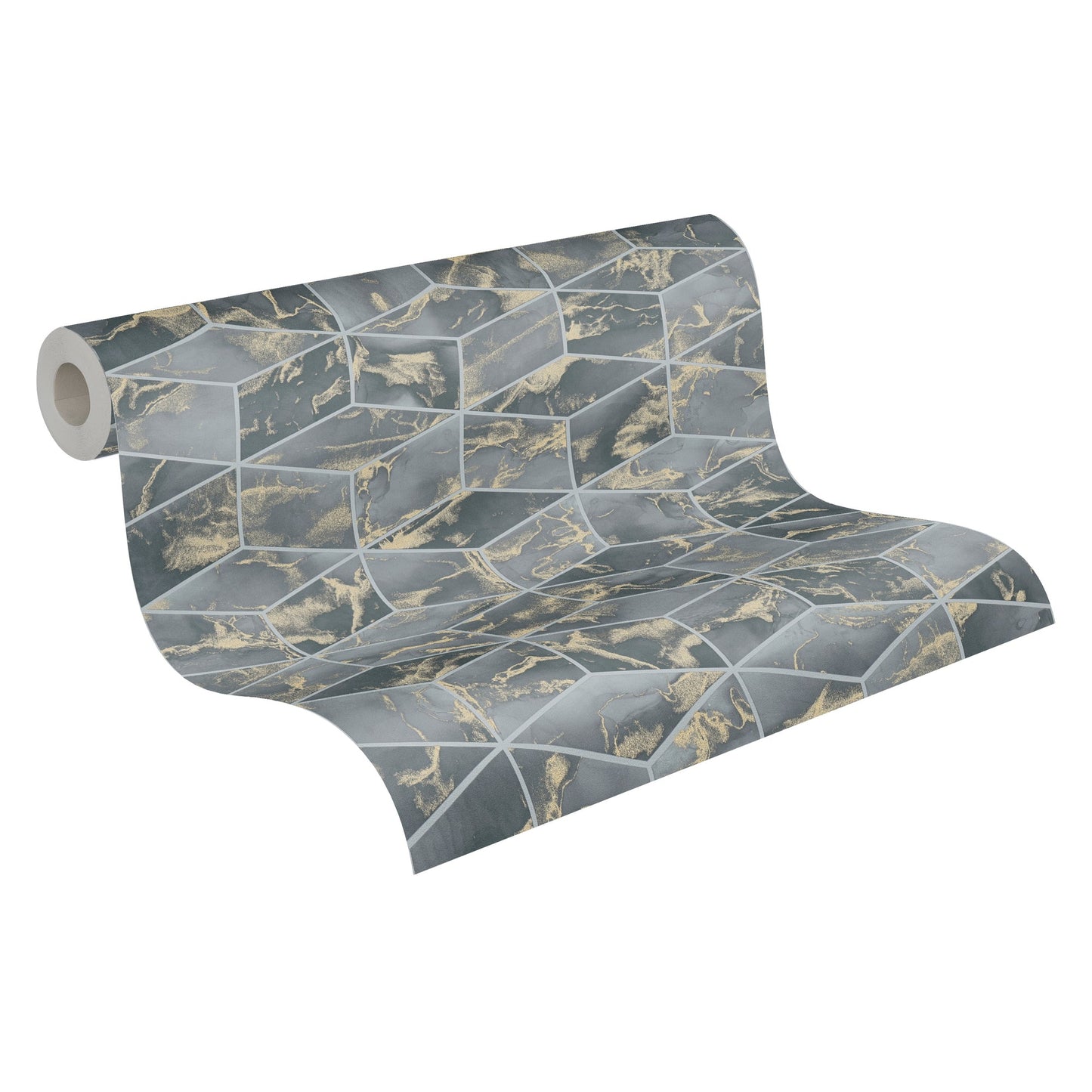 Livingwalls Alena St. Petersburg Vinyl-Vliestapete Grau Gold Schwarz 10,05 m x 0,53 m