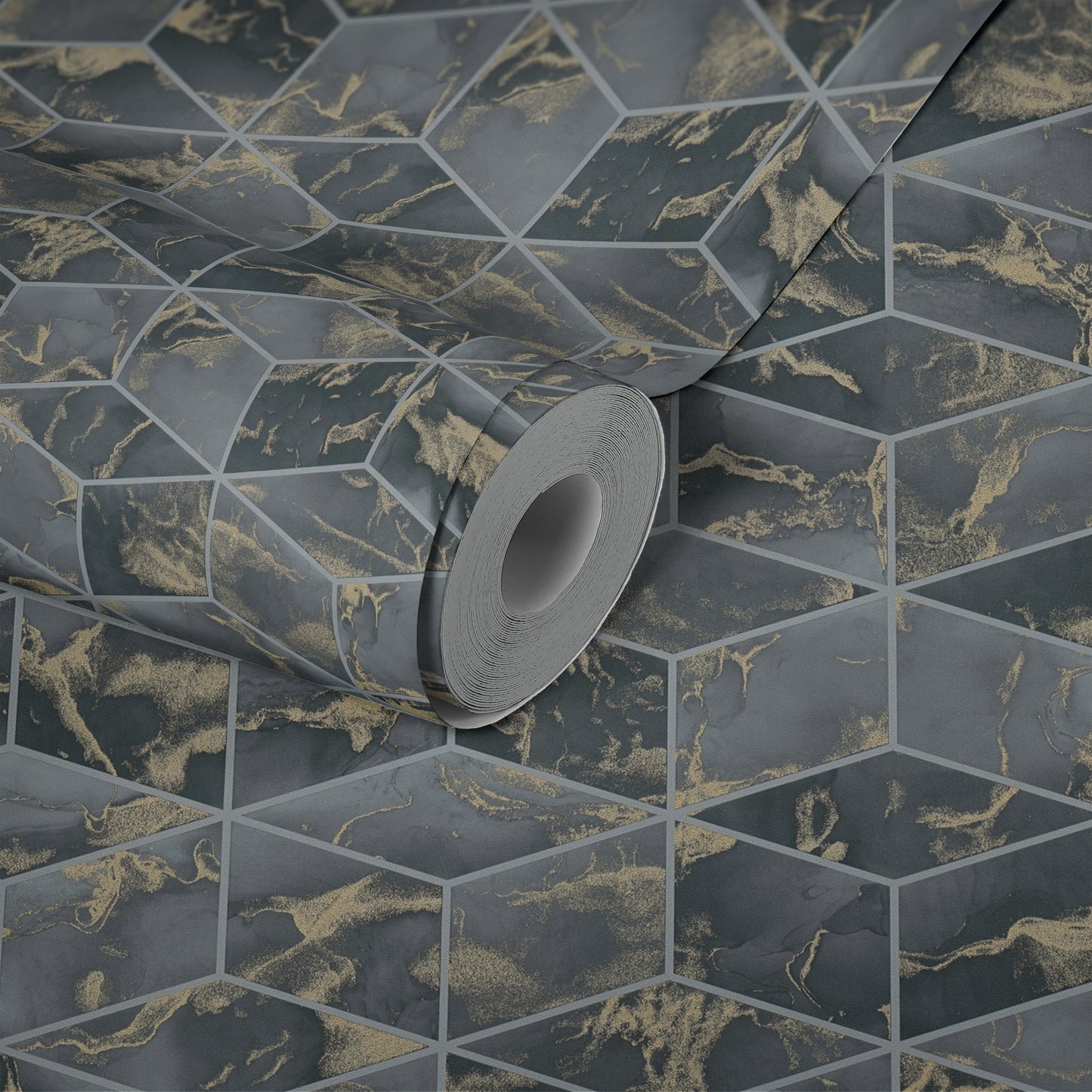 Livingwalls Alena St. Petersburg Vinyl-Vliestapete Grau Gold Schwarz 10,05 m x 0,53 m