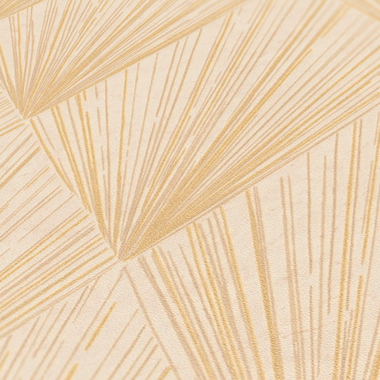 Livingwalls Ava New York Vinyl-Vliestapete Gold Gelb Creme 10,05 m x 0,53 m