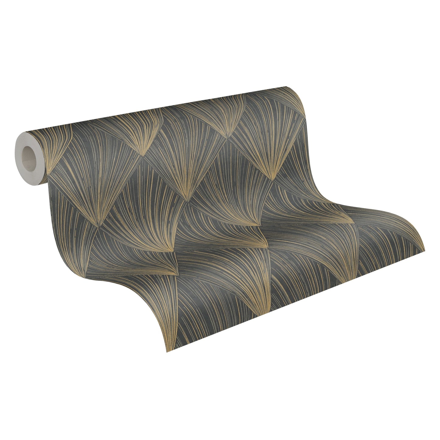 Livingwalls Ava New York Vinyl-Vliestapete Schwarz Gold Grau 10,05 m x 0,53 m