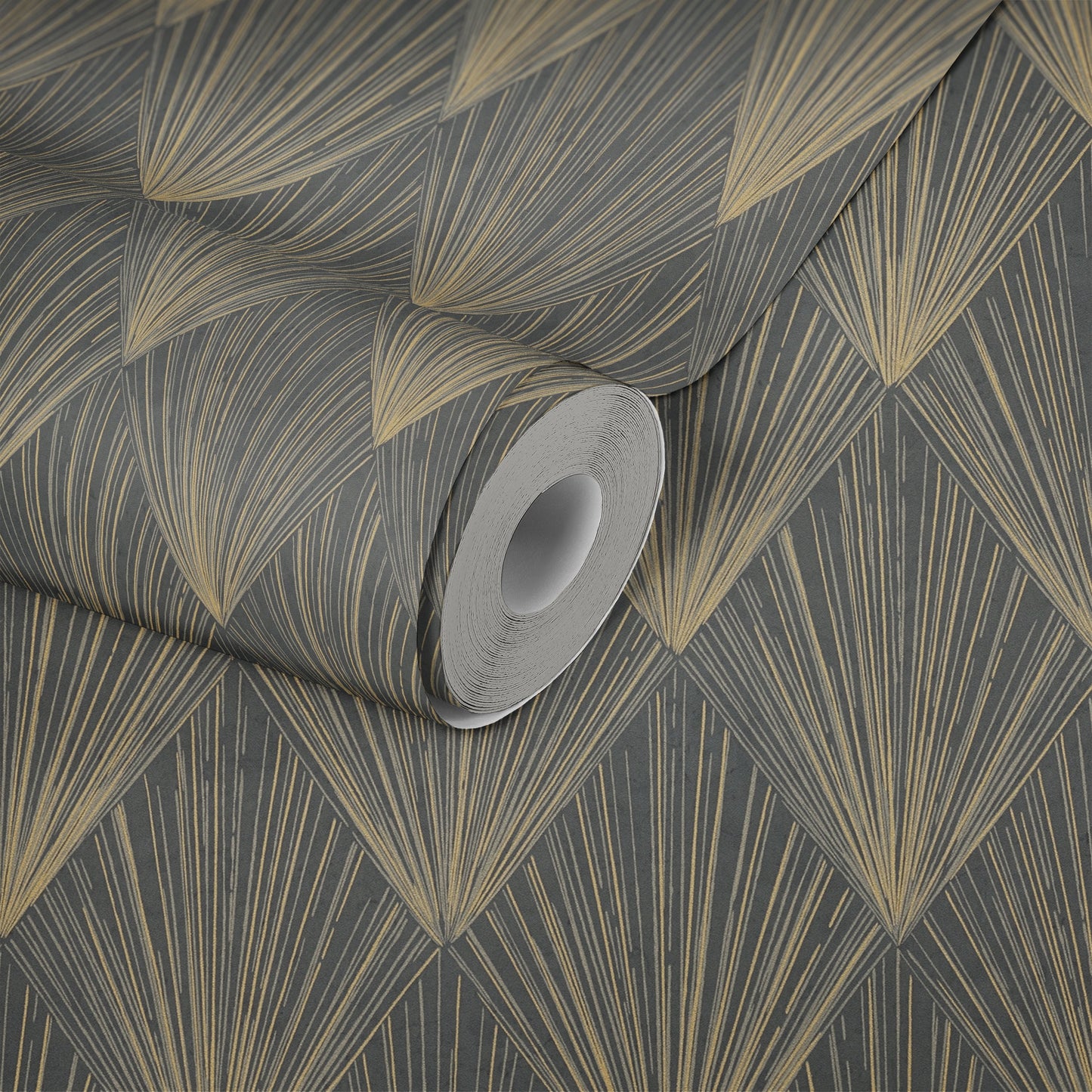 Livingwalls Ava New York Vinyl-Vliestapete Schwarz Gold Grau 10,05 m x 0,53 m