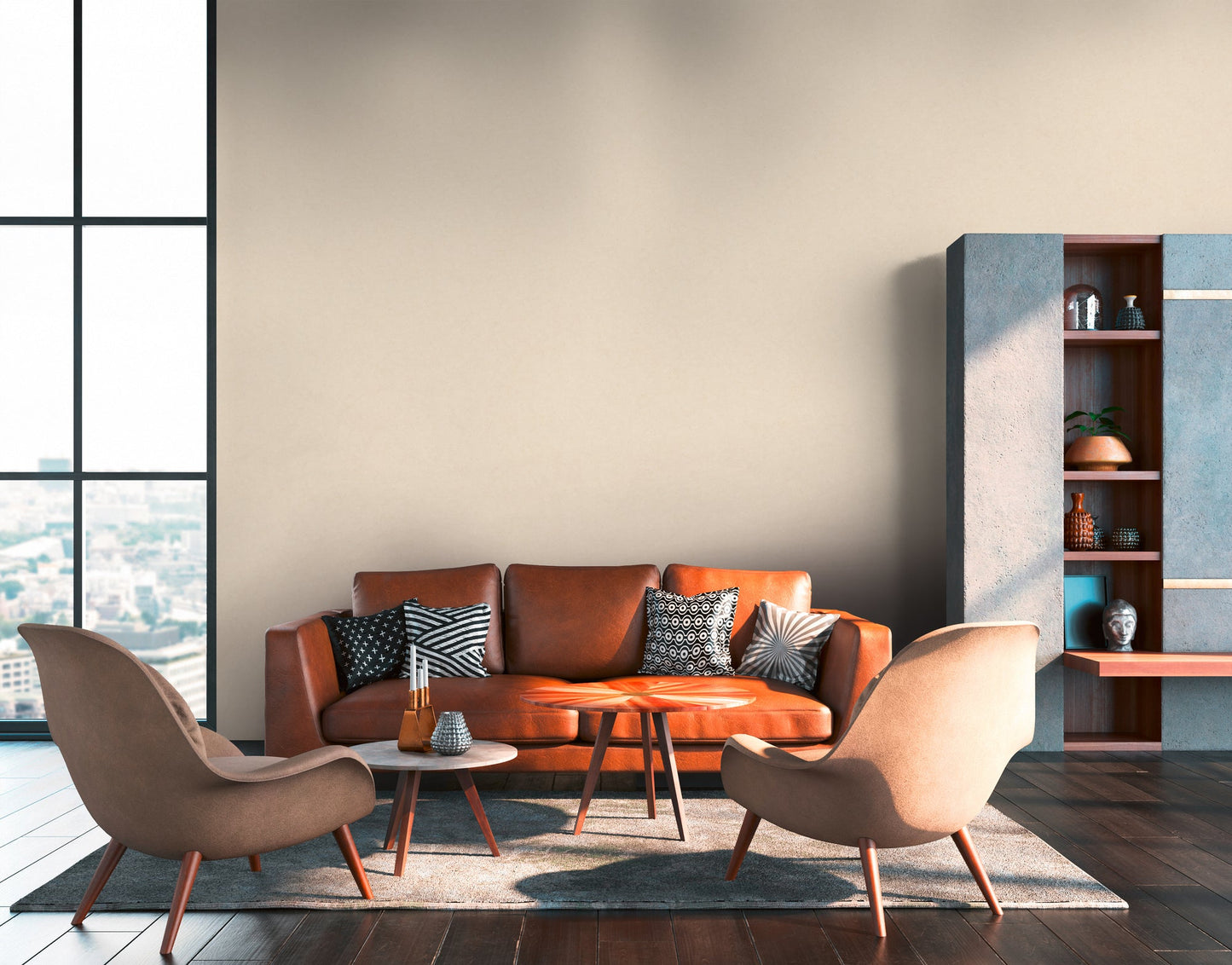 Livingwalls Antonio Barcelona Vinyl-Vliestapete Creme 10,05 m x 0,53 m