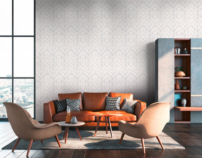 Livingwalls Ava New York Vinyl-Vliestapete Weiß Grau 10,05 m x 0,53 m
