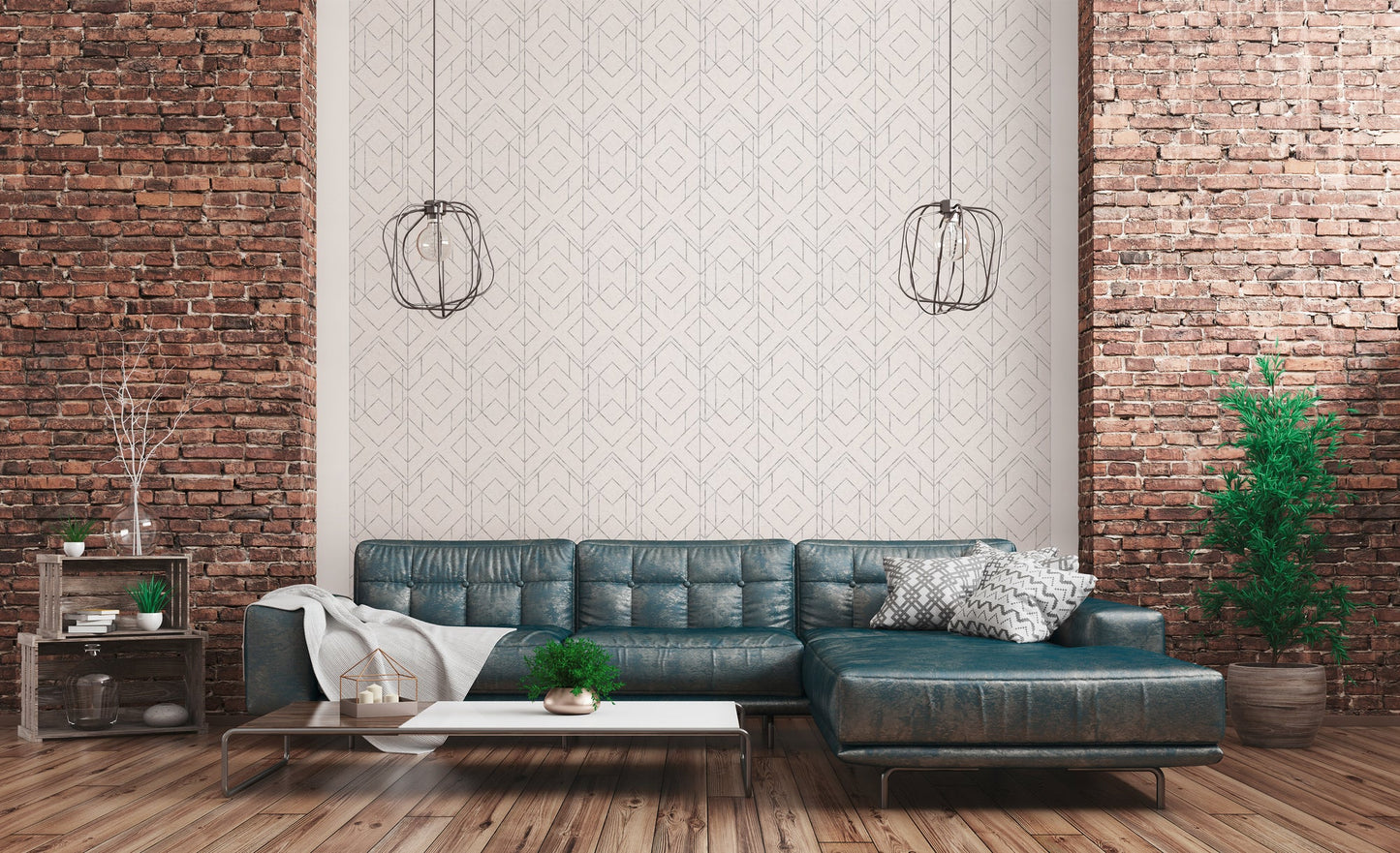 Livingwalls Ava New York Vinyl-Vliestapete Weiß Grau 10,05 m x 0,53 m