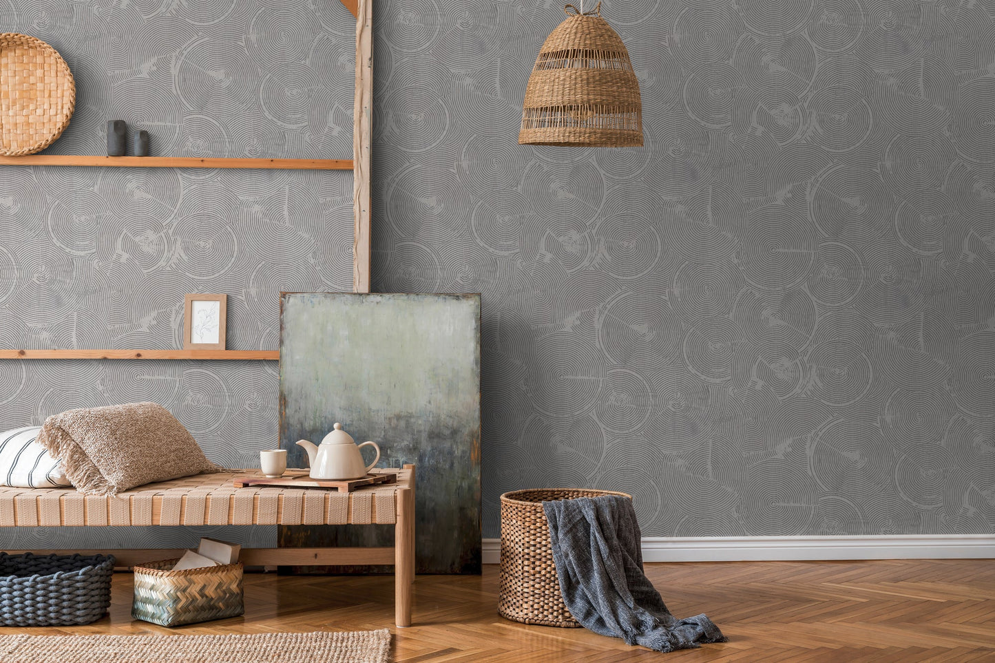 Livingwalls Nala Cape Town Schaum-Vliestapete Grau Silber 10,05 m x 0,53 m