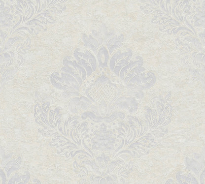 Livingwalls Alena St. Petersburg Ornament Vliestapete Weiß Silber Grau 10,05 m x 0,53 m