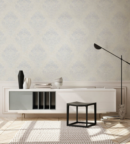 Livingwalls Alena St. Petersburg Ornament Vliestapete Weiß Silber Grau 10,05 m x 0,53 m