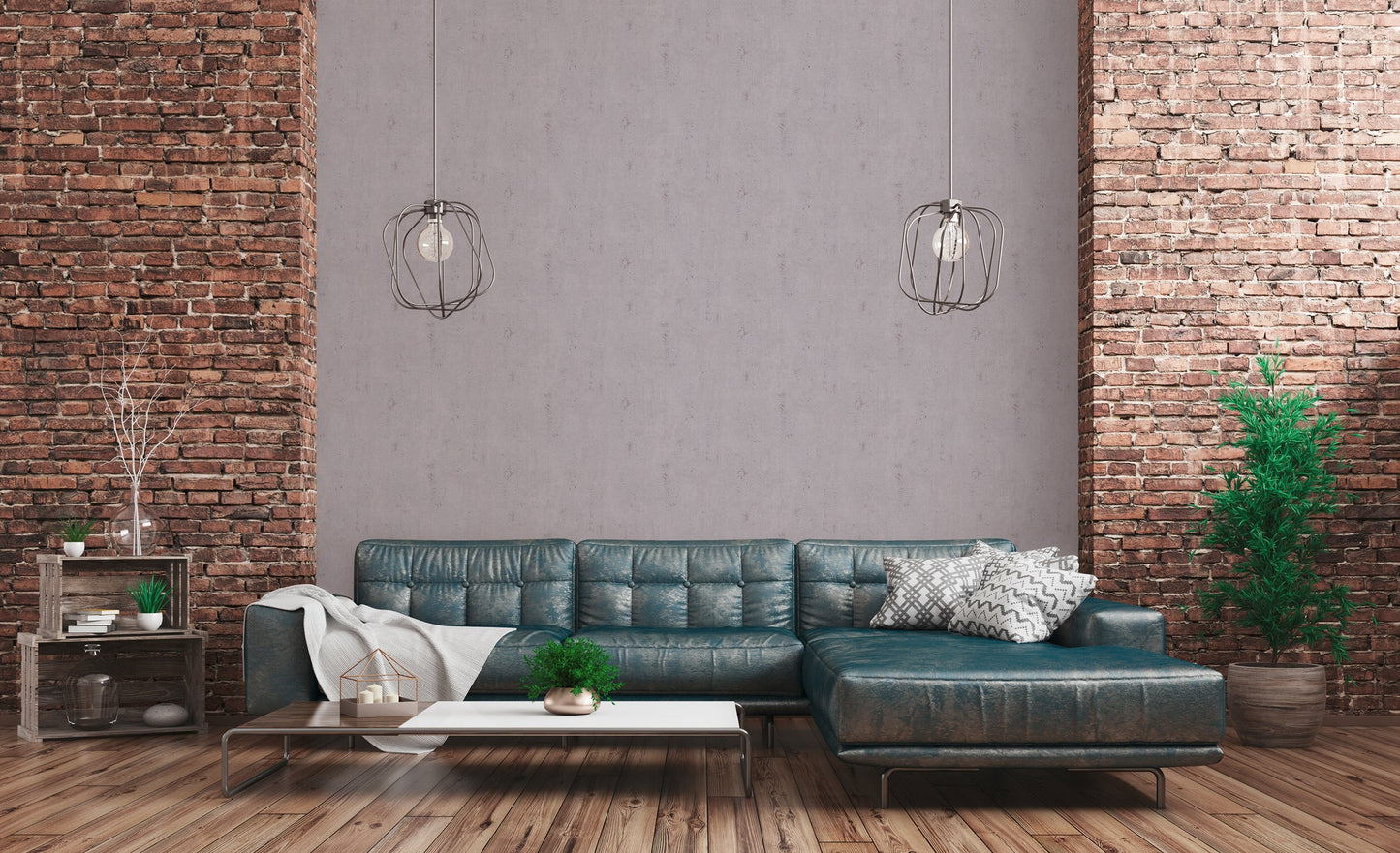 Livingwalls Ava New York Uni Vliestapete Grau Braun 10,05 m x 0,53 m