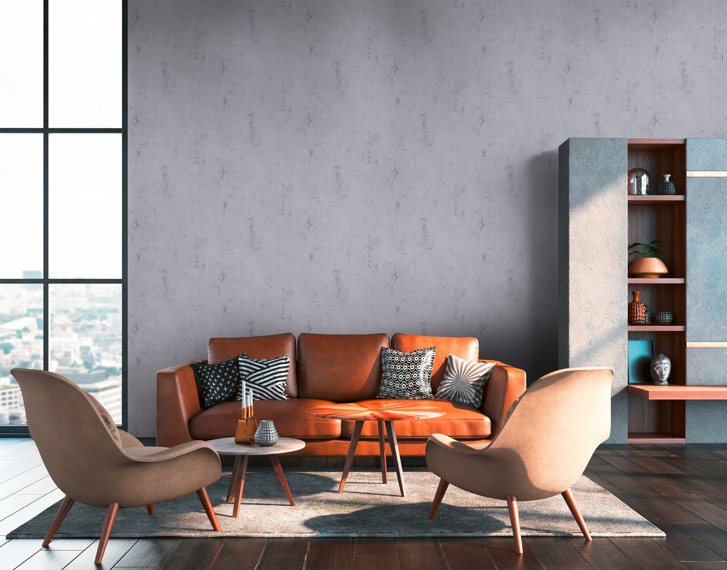 Livingwalls Ava New York Uni Vliestapete Grau Schwarz 10,05 m x 0,53 m