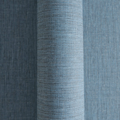 Mustertapete Leinen Jeansblau Klassisch - 10,05 m x 0,53 m