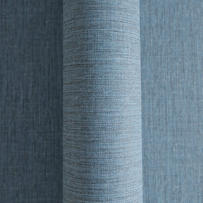 Mustertapete Leinen Jeansblau Klassisch - 10,05 m x 0,53 m