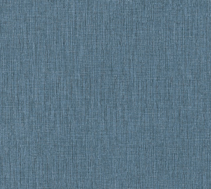 Mustertapete Leinen Jeansblau Klassisch - 10,05 m x 0,53 m