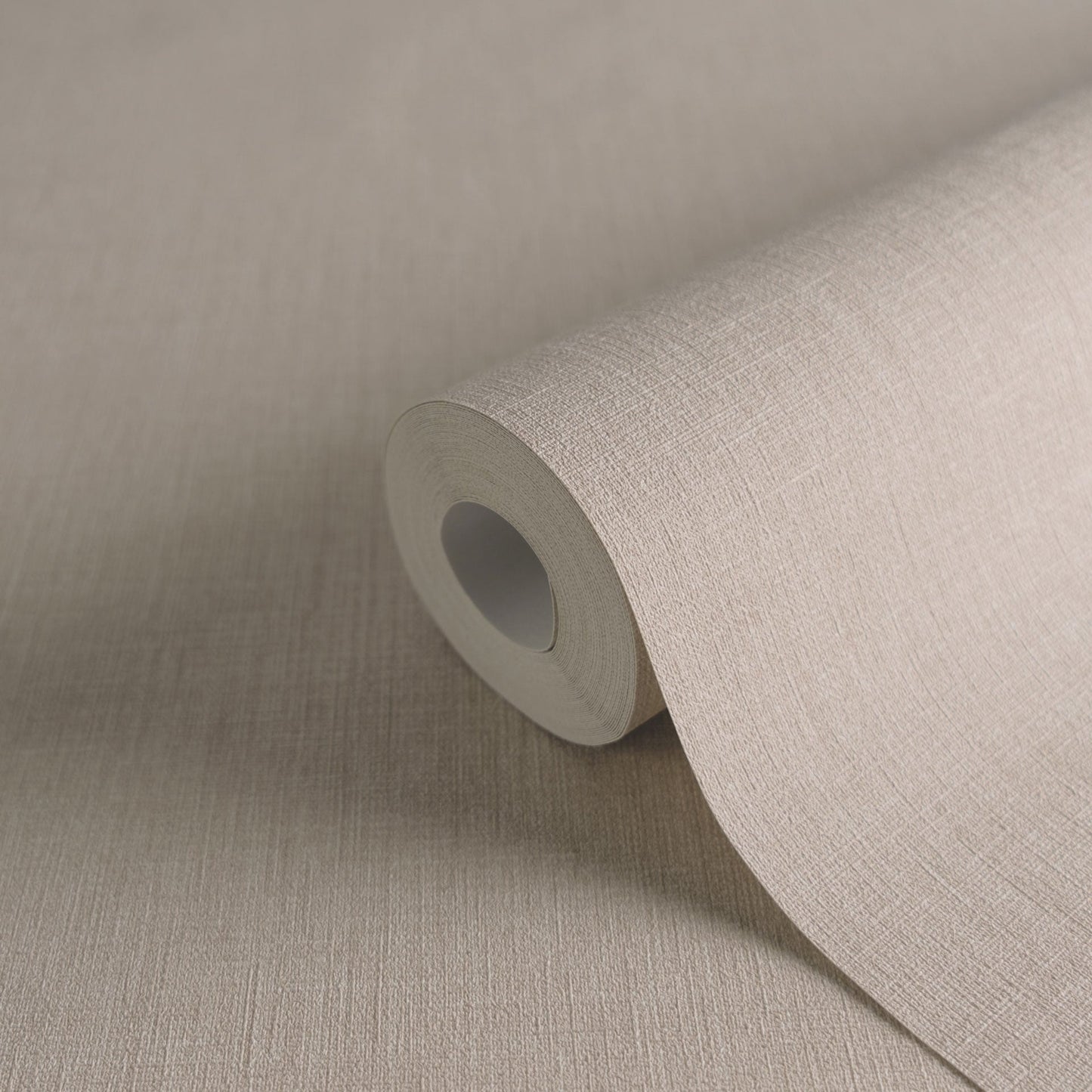 Mustertapete Leinen Rosabeige Klassisch - 10,05 m x 0,53 m