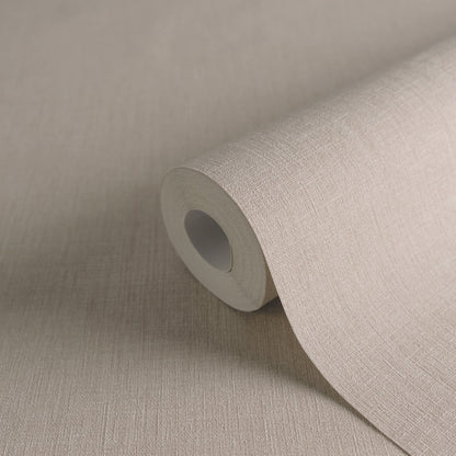 Mustertapete Leinen Rosabeige Klassisch - 10,05 m x 0,53 m