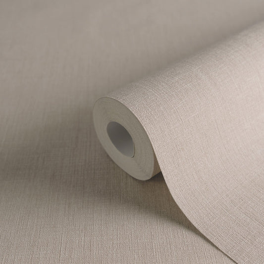 Strukturtapete Leinen Rosabeige Klassisch - 10,05 m x 0,53 m