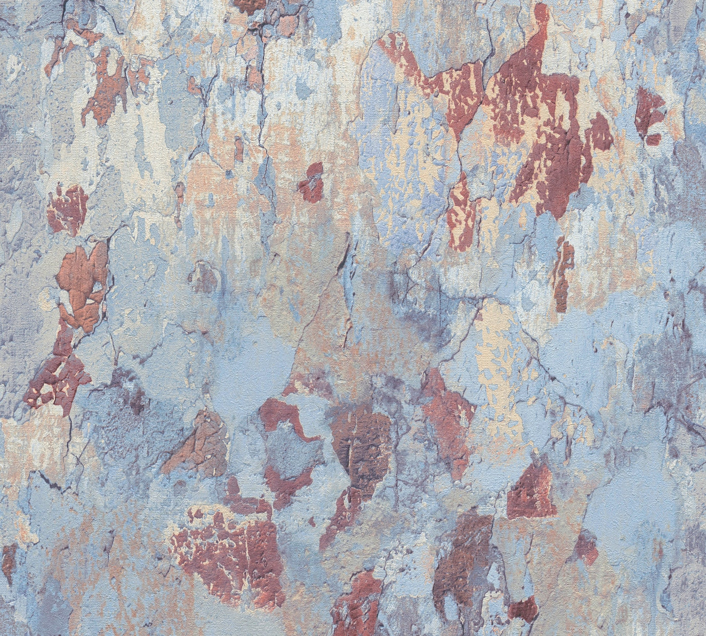 Livingwalls Antonio Barcelona Vinyl-Vliestapete Blau Rot Beige Creme 10,05 m x 0,53 m