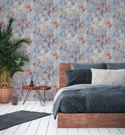 Livingwalls Antonio Barcelona Vinyl-Vliestapete Blau Rot Beige Creme 10,05 m x 0,53 m
