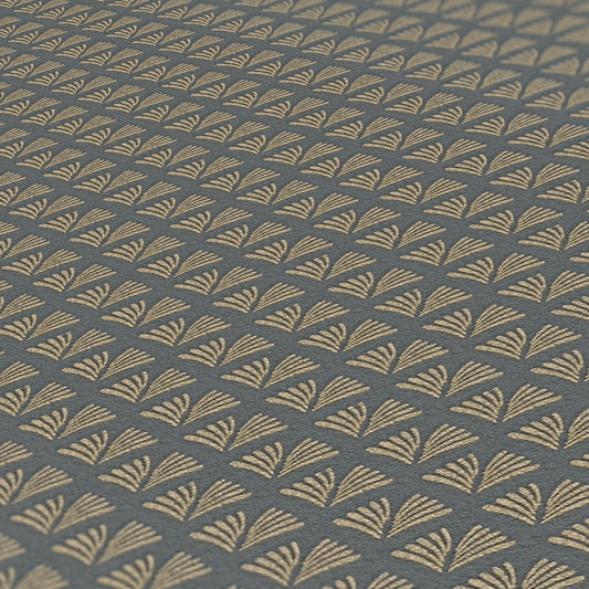 Trendwall 2 Glitzer Vliestapete Grau Gold Glitzer 10,05 m x 0,53 m