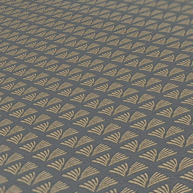 Trendwall 2 Glitzer Vliestapete Grau Gold Glitzer 10,05 m x 0,53 m