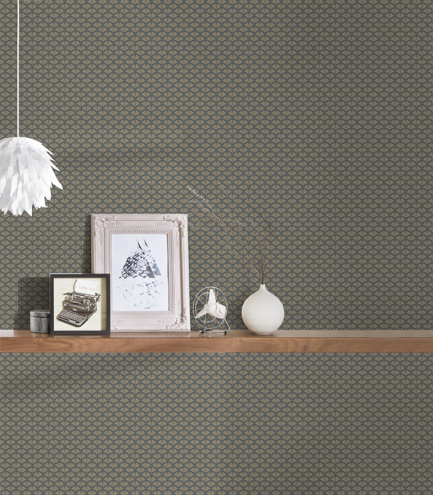 Trendwall 2 Glitzer Vliestapete Grau Gold Glitzer 10,05 m x 0,53 m